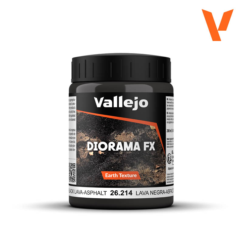 🌋 Vallejo Diorama FX 26214 Lava Negra – Asfalto – Earth Texture