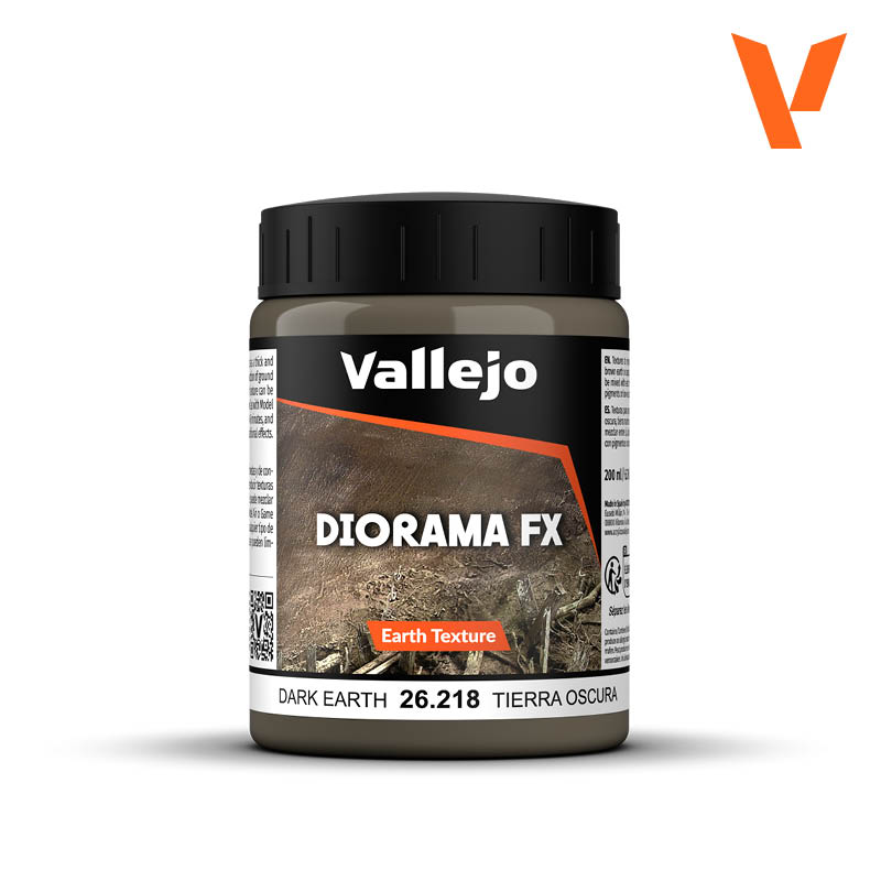 🌍 Vallejo Diorama FX 26218 Tierra Oscura – Earth Texture