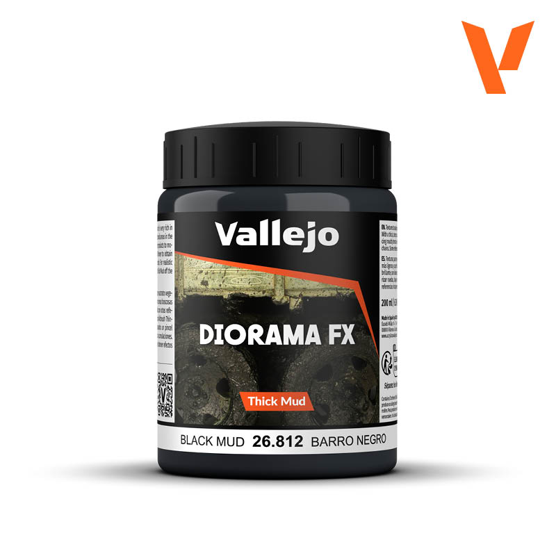 🪣 Vallejo Diorama FX 26812 Barro Negro – Mud Effect