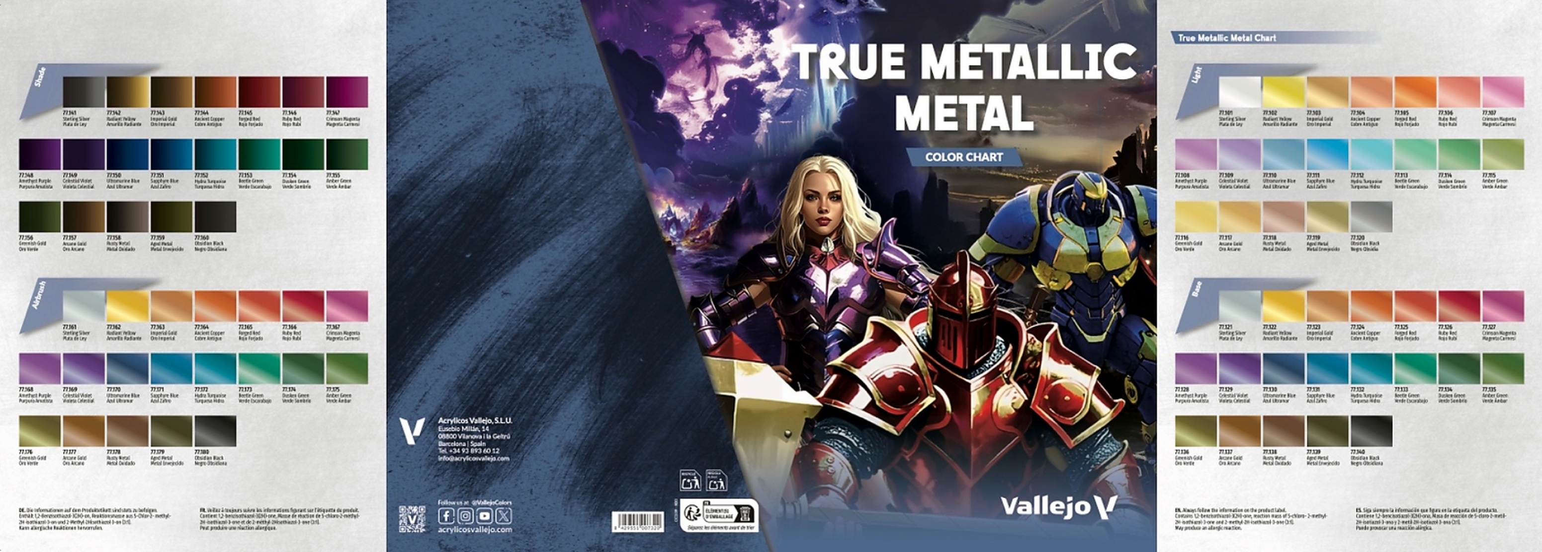 ⚙️ Vallejo True Metallic Metal – 77.250 - Maletín Gama completa TMM