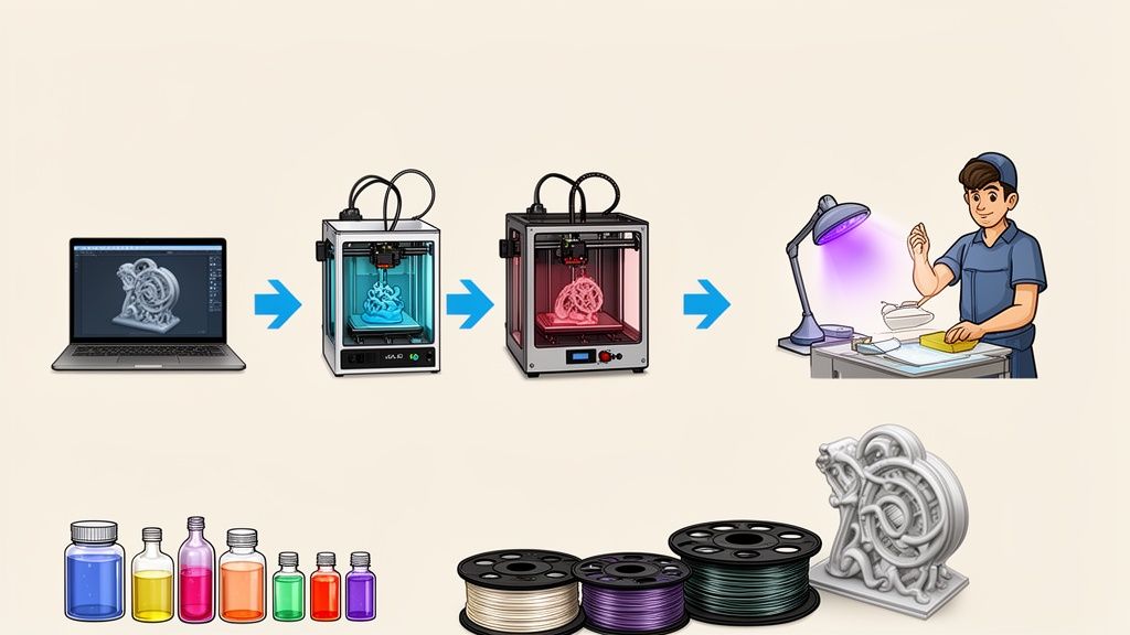 Processo de serviço de impressão 3D passo a passo profissional - Mr Resin