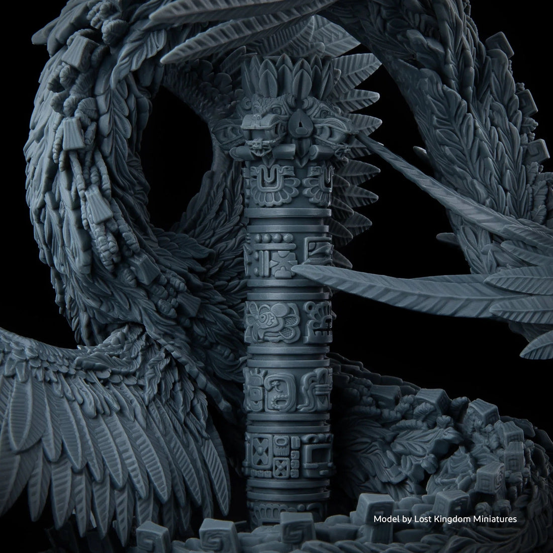 Detalle central figura dragon impreso en resina ELEGOO Standard 8K gran resolucion - Mr Resin
