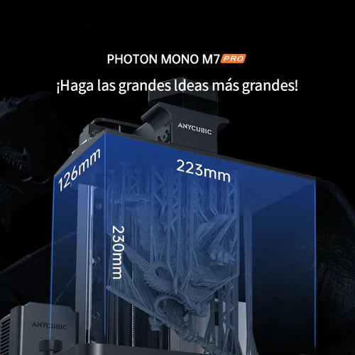Volumen de impresion de la Anycubic Photon Mono M7 Pro capacidad maxima - Mr Resin