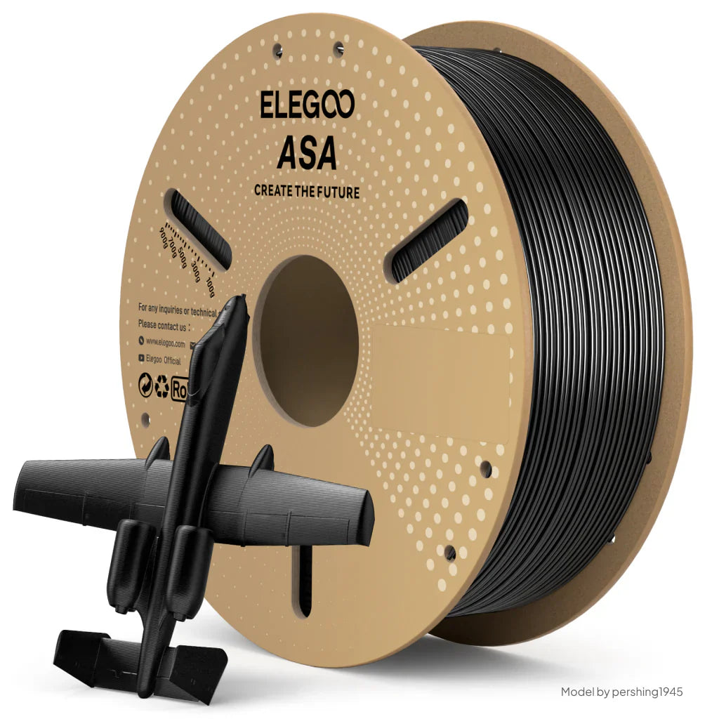 Filamento ASA ELEGOO 1.75mm 1kg Negro para impresora 3D FDM exterior - Mr Resin