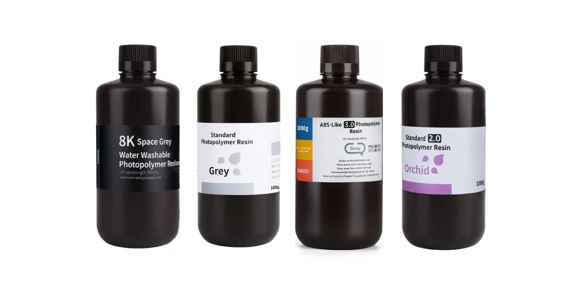 4 bottiglie di resine varie ELEGOO per stampante 3D - Mr Resin