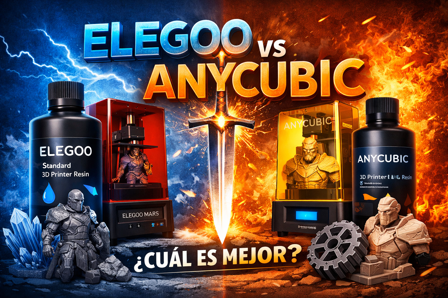 Comparativa ELEGOO vs Anycubic impresoras y resinas 3D - Mr Resin