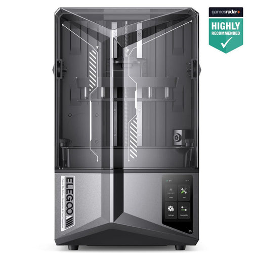 Impresora resina 3D ELEGOO Saturn 4 Ultra vista frontal con sello de approval - Mr Resn