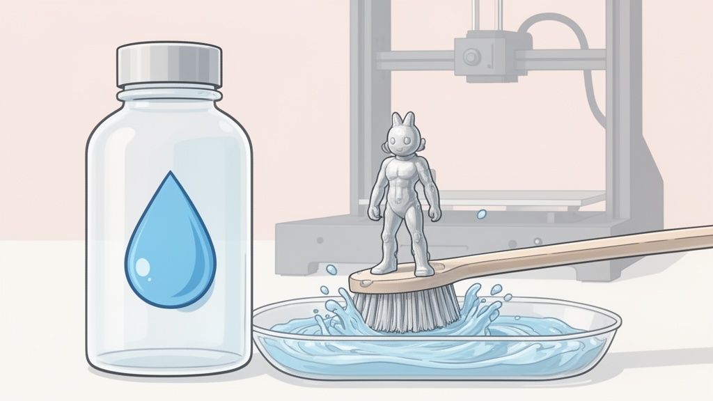 Anycubic Water Washable 2.0 guia completa lavado de piezas en agua - Mr Resin