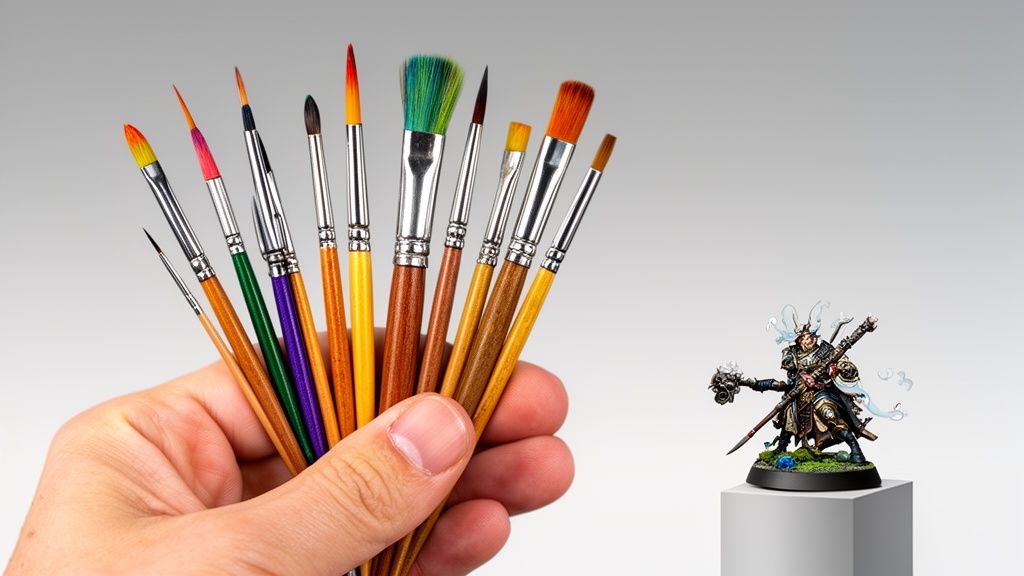 Guia completa de los mejores pinceles para pintar miniaturas - Mr Resin