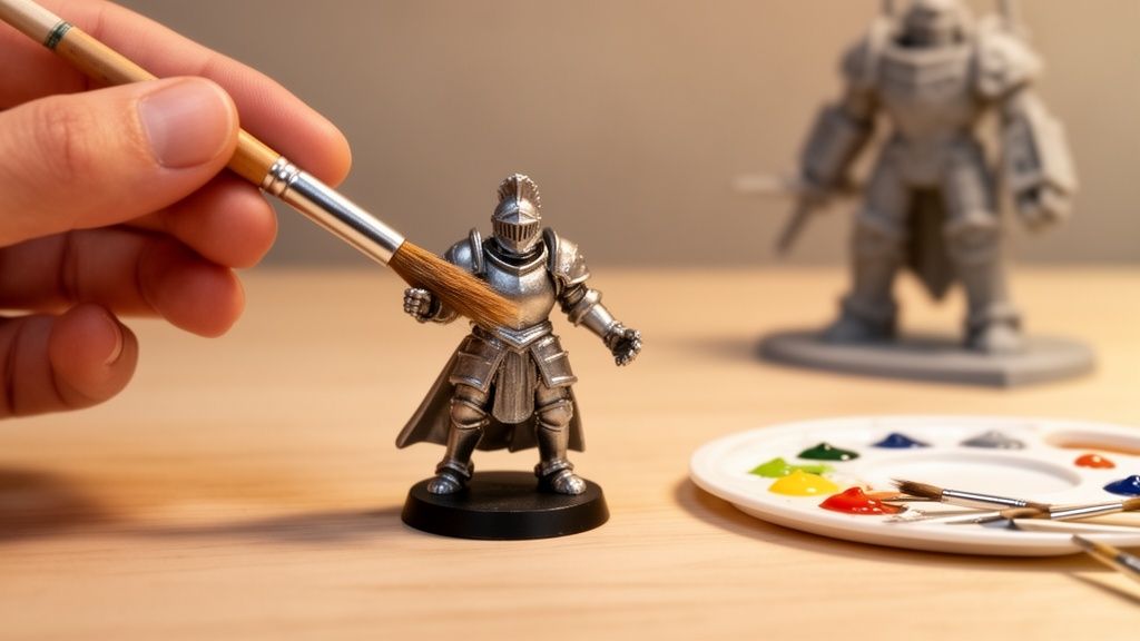 Tecnica de pincel seco para miniaturas guia de acabado profesional - Mr Resin