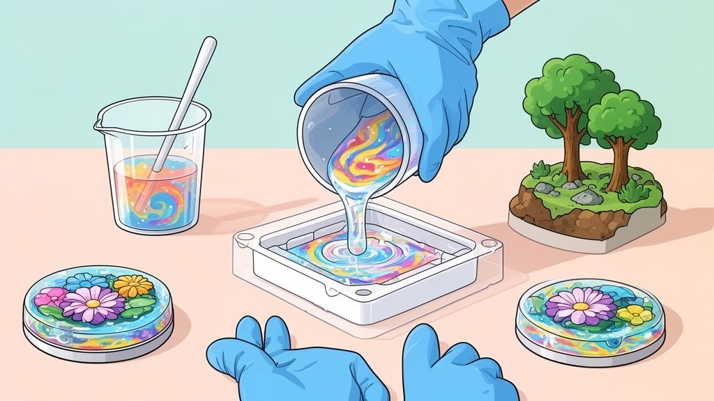 Resina epoxica para manualidades proyectos creativos y artesania