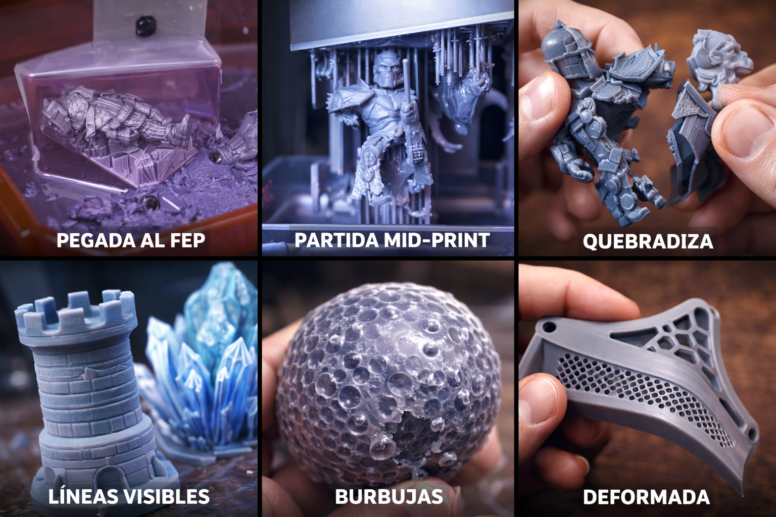 Errores mas comunes de impresion con resina ELEGOO y como solucionarlos - Mr Resin