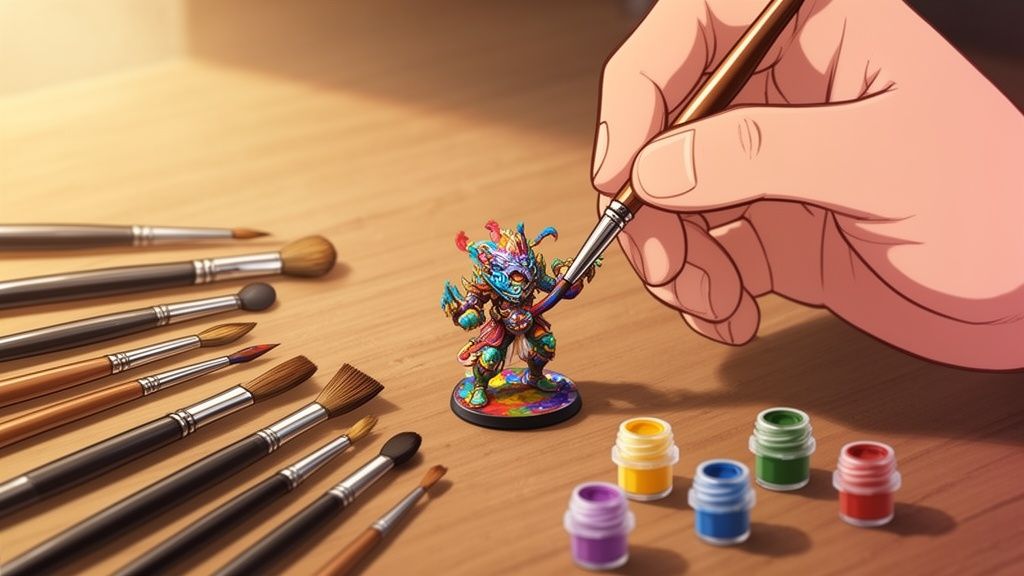 Pinceles para pintura de miniaturas guia de seleccion 