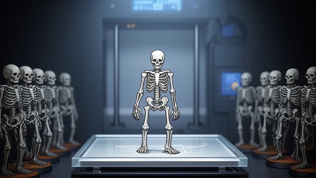 Esqueletos Warhammer impresos en resina 3D detalle de pintura - Mr Resin