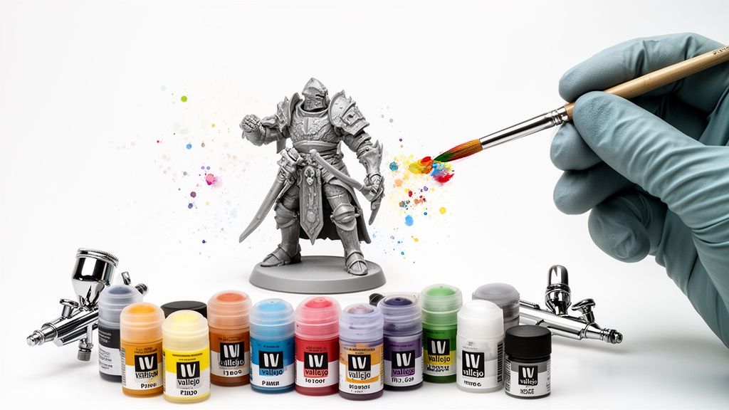 Pinturas Vallejo para modelismo figura impresa en resina pintada - Mr Resin