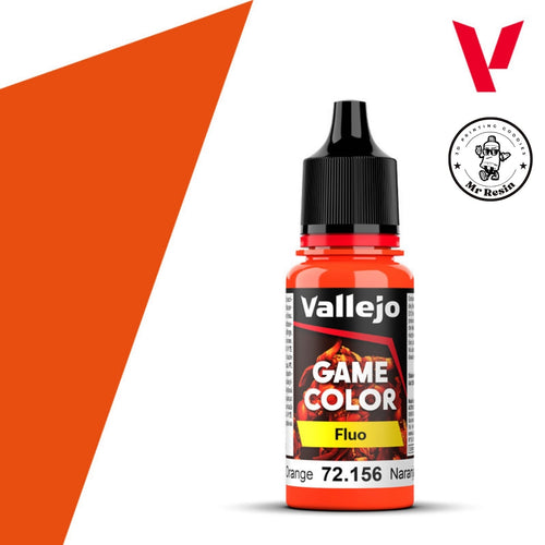 Pintura Vallejo de la gama Game Color Fluorescente 72156 color Fluorescent Orange Naranja Fluorescente - Mr Resin