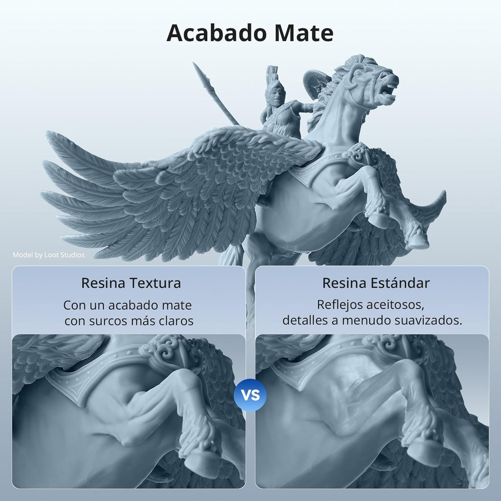 Résine de texture Anycubic 14K, détail et flexibilité pour vos miniatures et figurines.