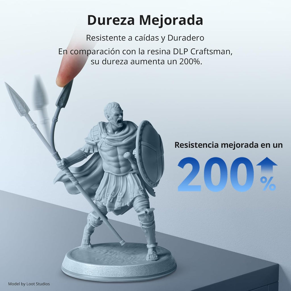 Résine de texture Anycubic 14K, détail et flexibilité pour vos miniatures et figurines.
