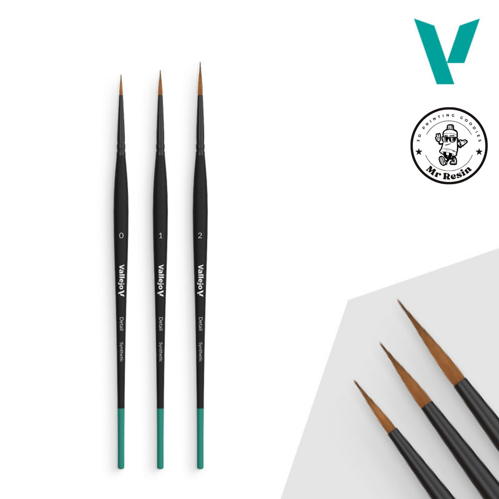 Set pennelli sintetici Vallejo Detail B02991 Design Set per miniature - Mr Resin