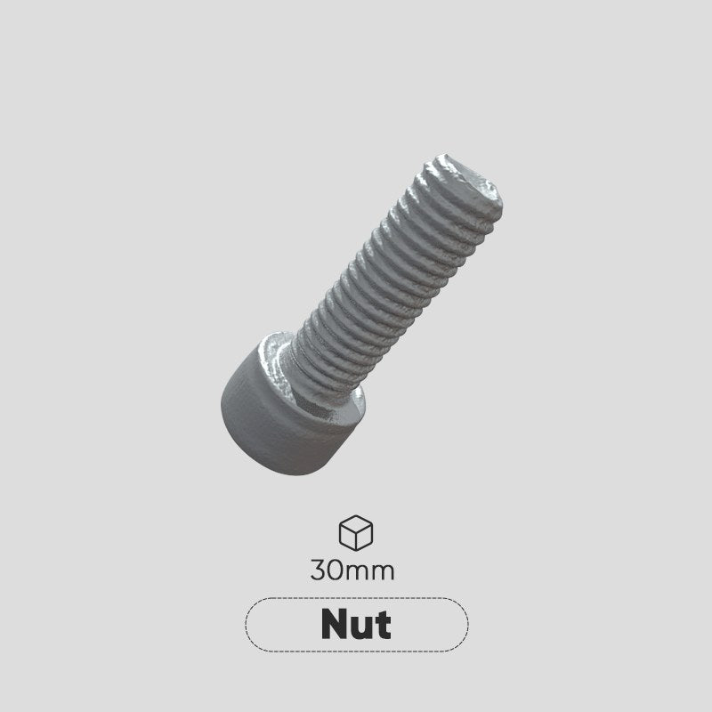 Tornillo de 30 mm escaneado con el escáner 3D 3DMakerPro Seal