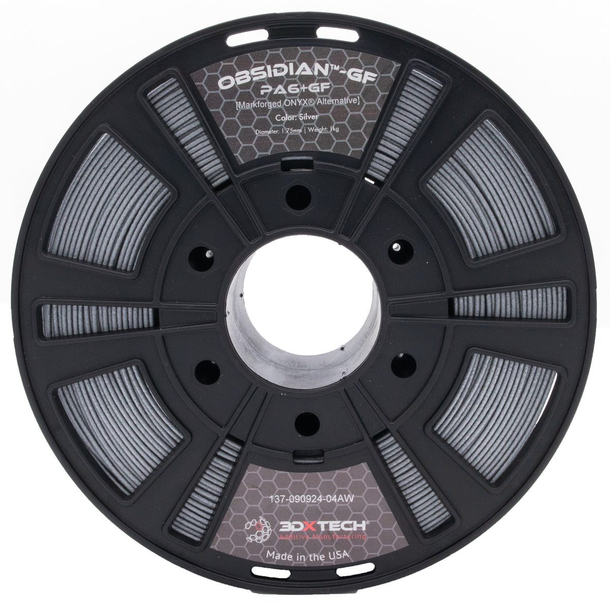 3DXTech Obsidian-GF PA6+GF, filamento técnico para impresión 3D