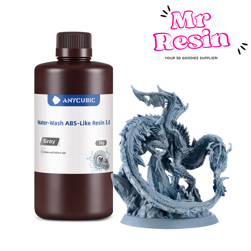 💧 Resina Anycubic ABS 3.0 Lavable al agua