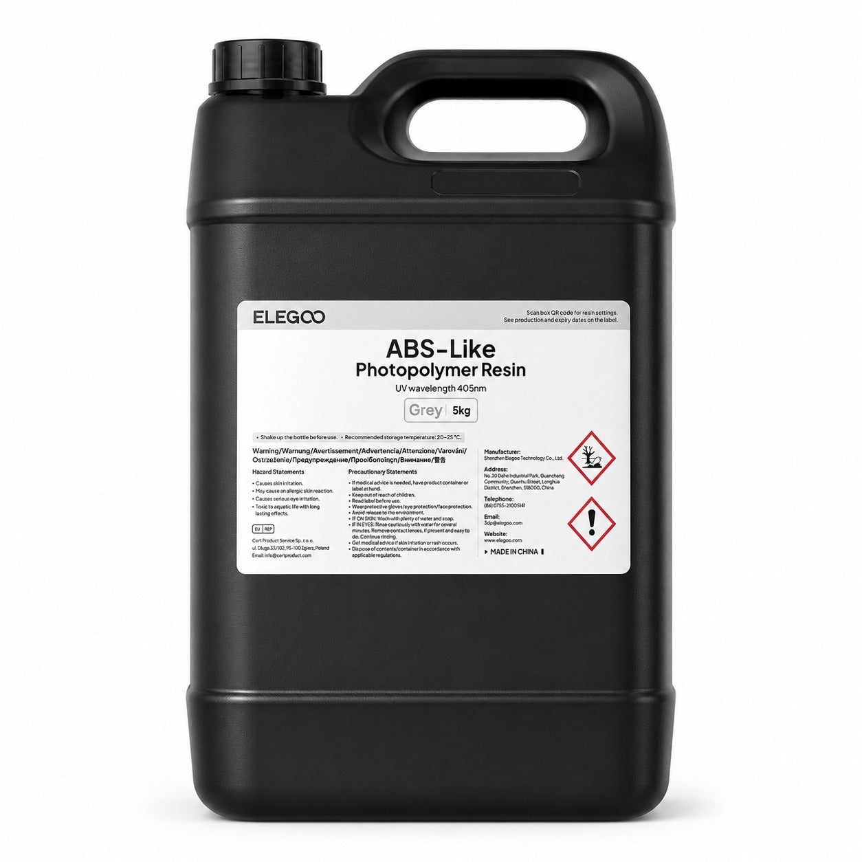 Bottle of 5L of ABS like Elegoo resin - garrafa de 5l de resina elegoo abs like