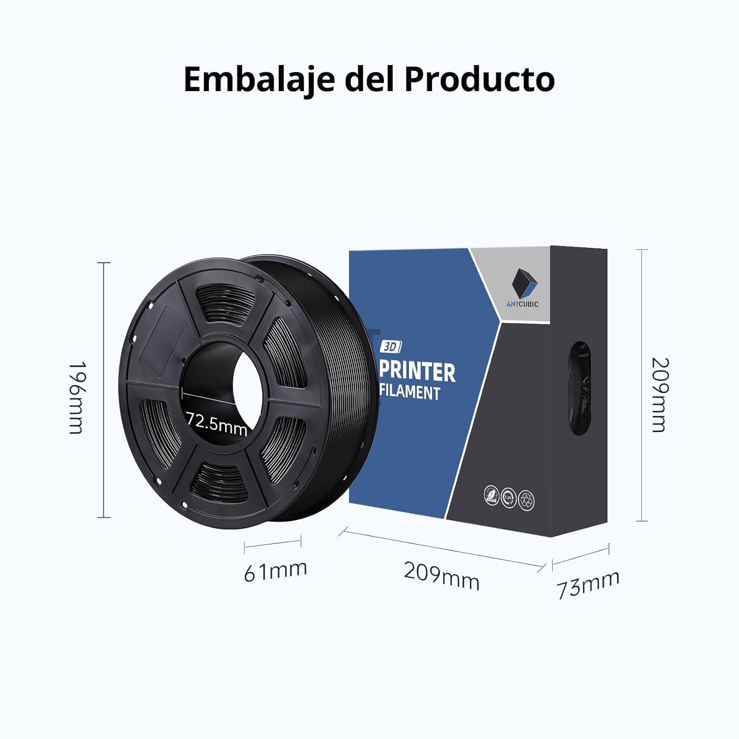 🔥Filamento ASA Anycubic, ideal para exteriores y altas temperaturas🔥