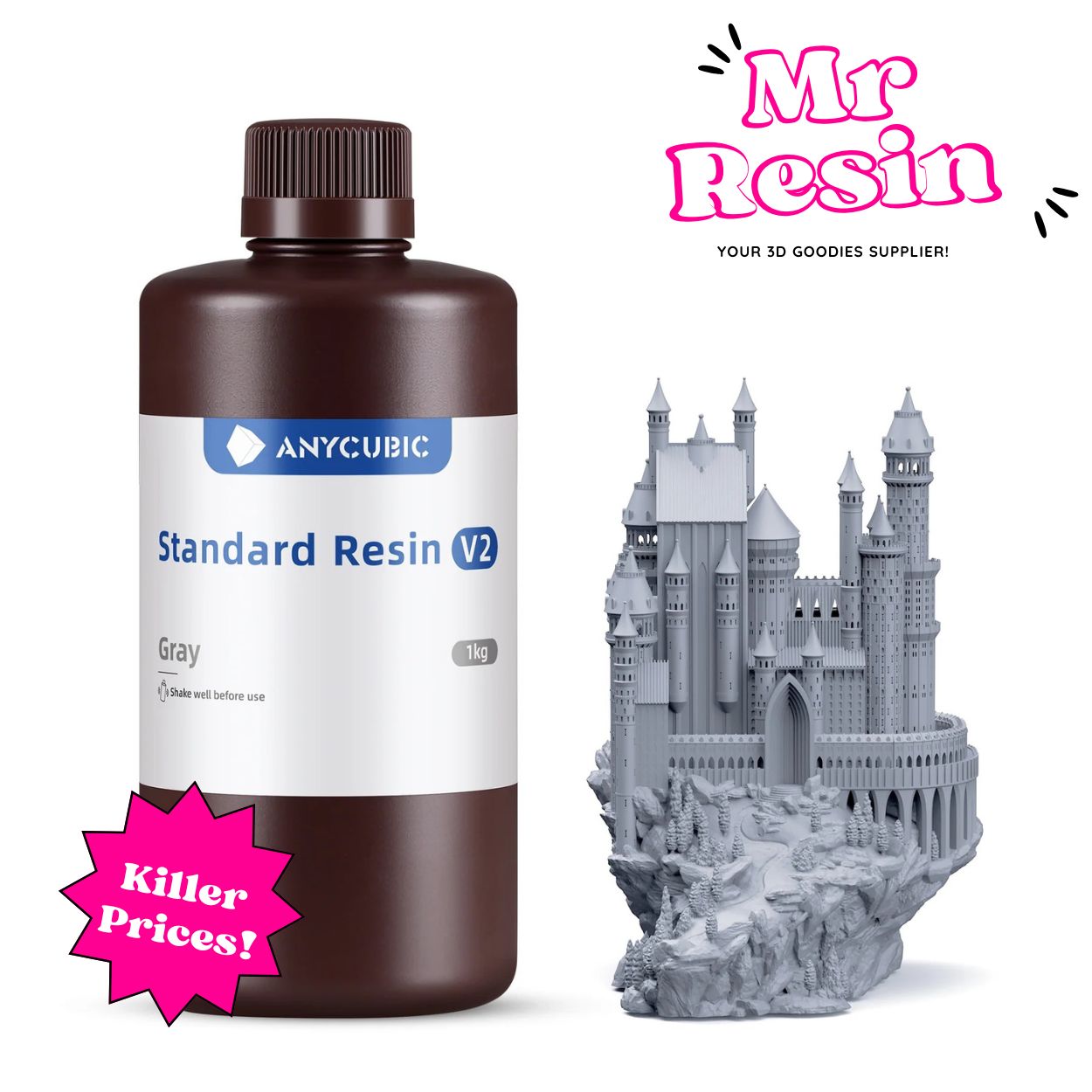 🔥Résine d'imprimante 3D Anycubic V2, résine Standard V2 !🔥