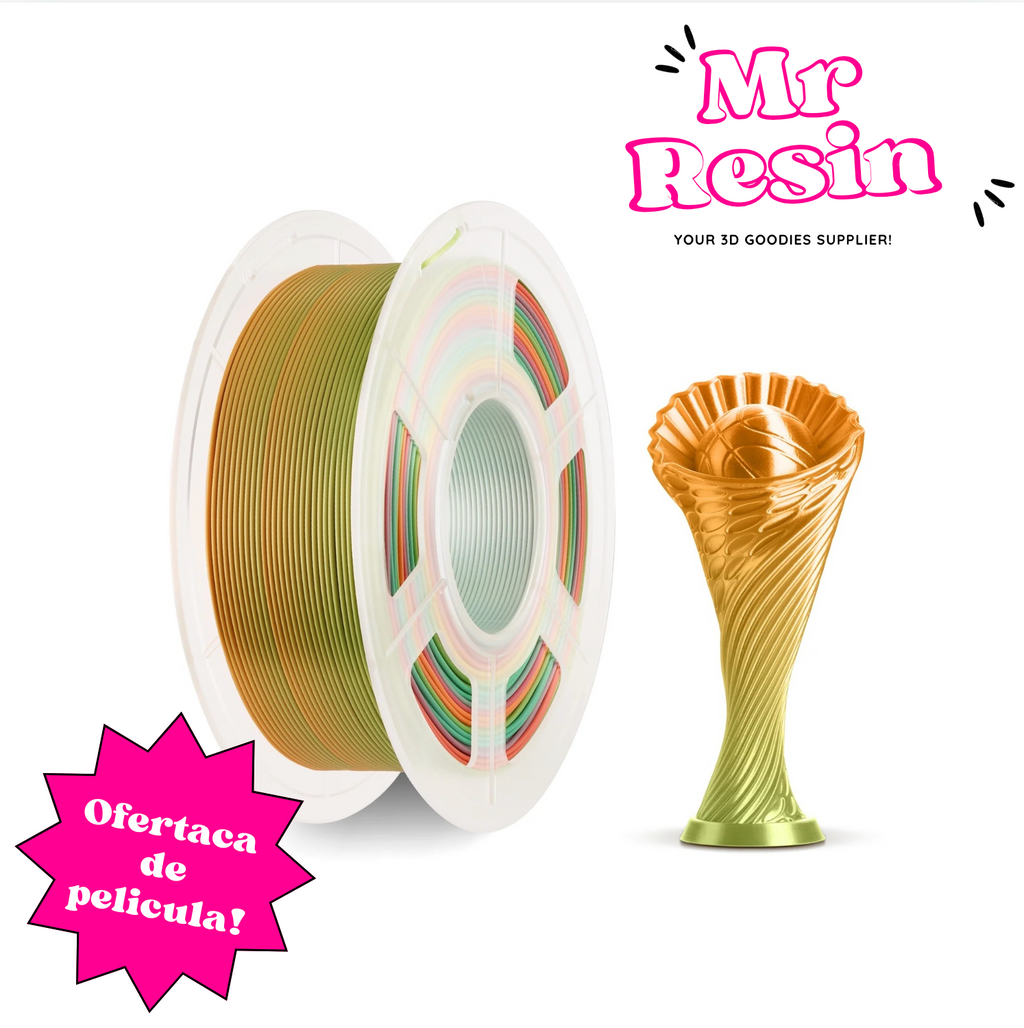 Filamento PLA Silk Anycubic 1.75mm 1kg Rainbow Arcoiris para impresora 3D FDM - Mr Resin