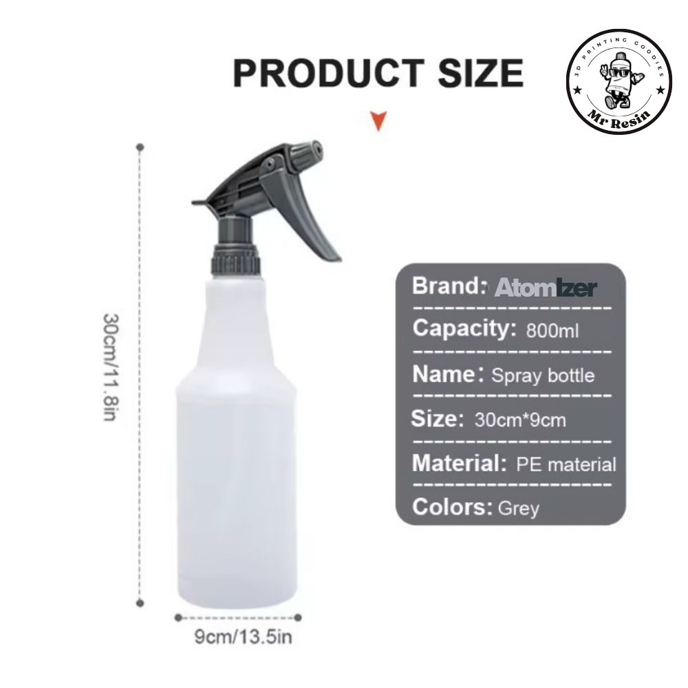 💦 Frasco em spray de 800ml para impressão 3D