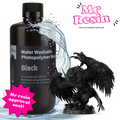 Resina UV lavable al agua ELEGOO 1kg Negro para impresora 3D - Mr Resin