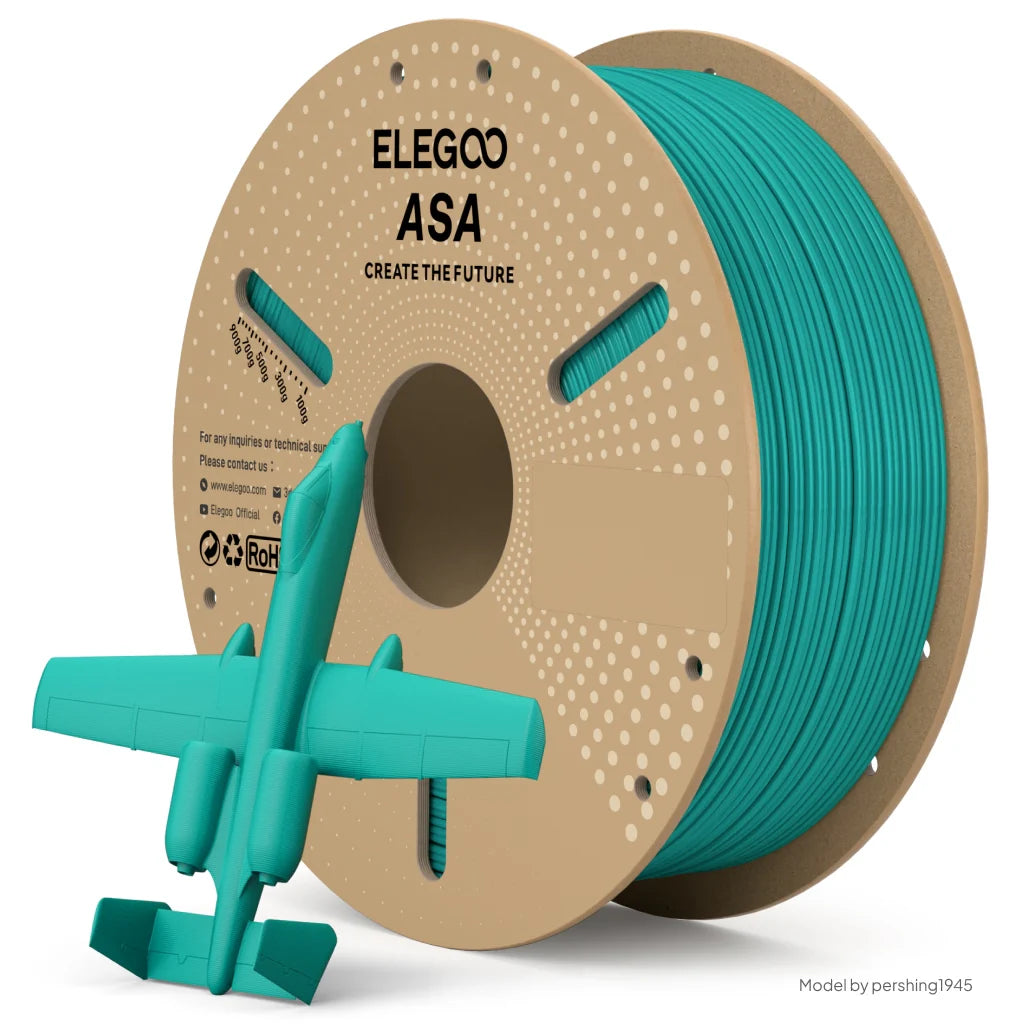 Filamento ASA ELEGOO 1.75mm 1kg Verde para impresora 3D FDM exterior - Mr Resin