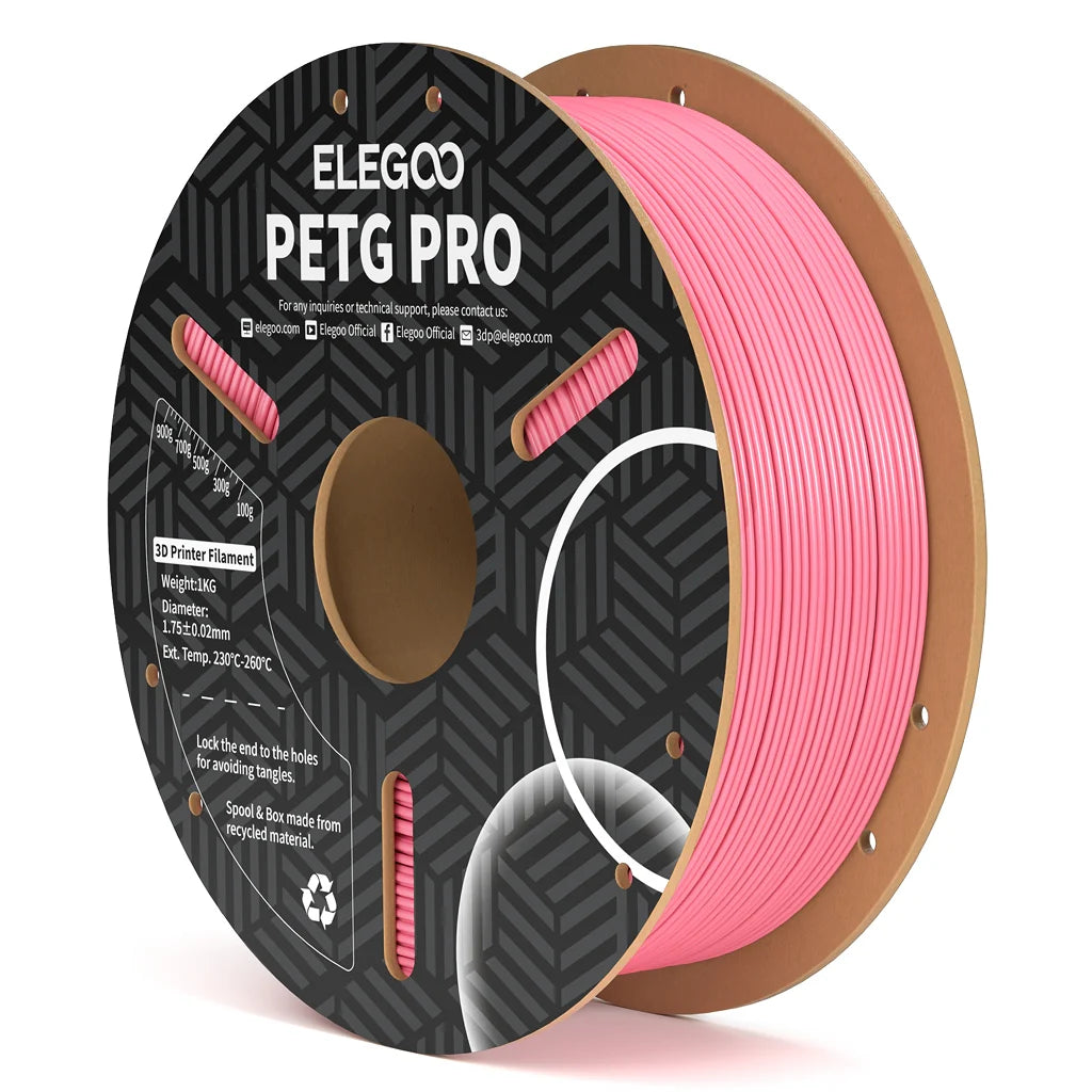 Filamento PETG Pro ELEGOO 1.75mm 1kg Rosa para impresora 3D FDM - Mr Resin