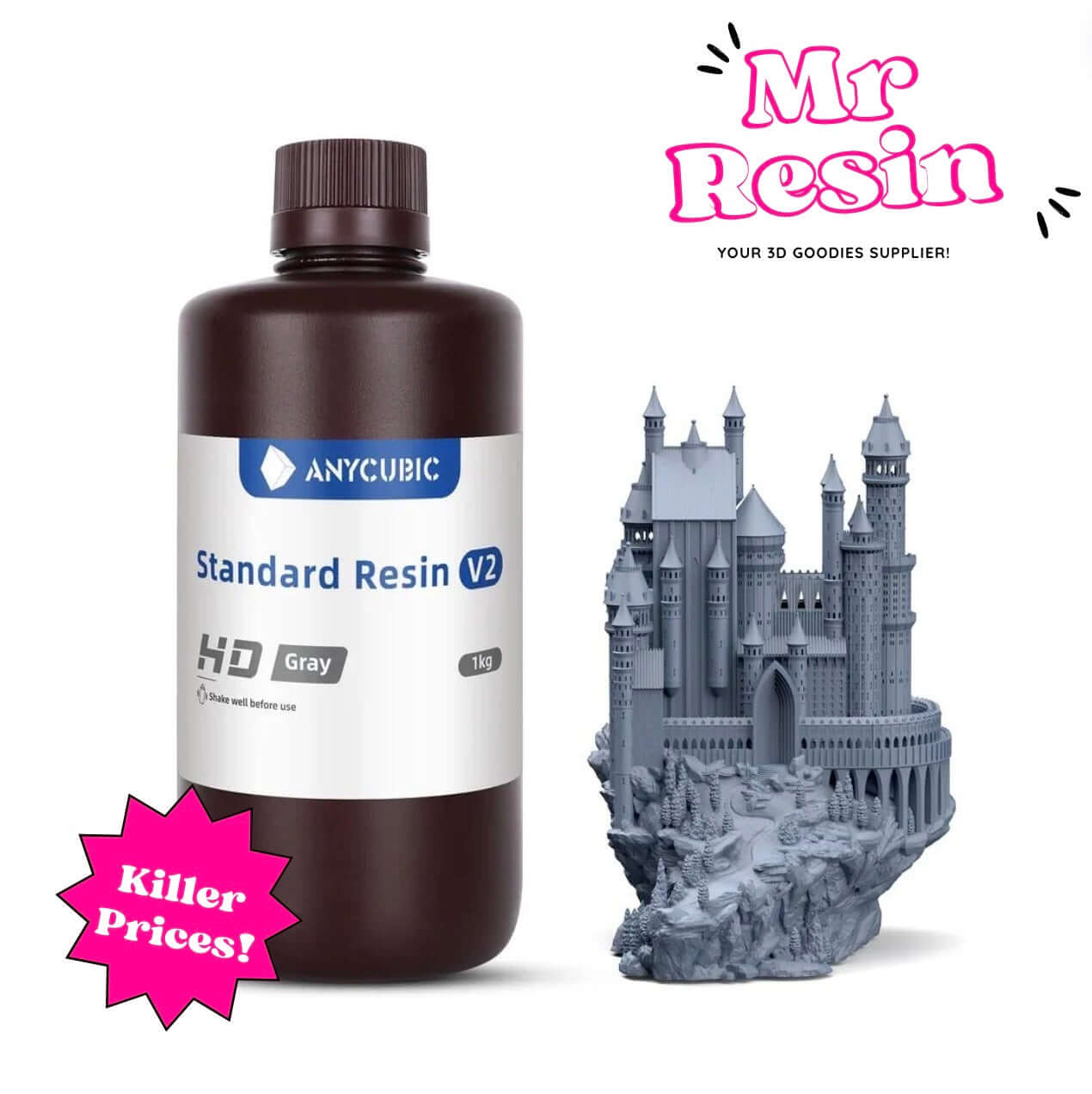 🔥Resina Impresión 3D, Estándar Anycubic V2 HD, Standard V2 Resin!🔥