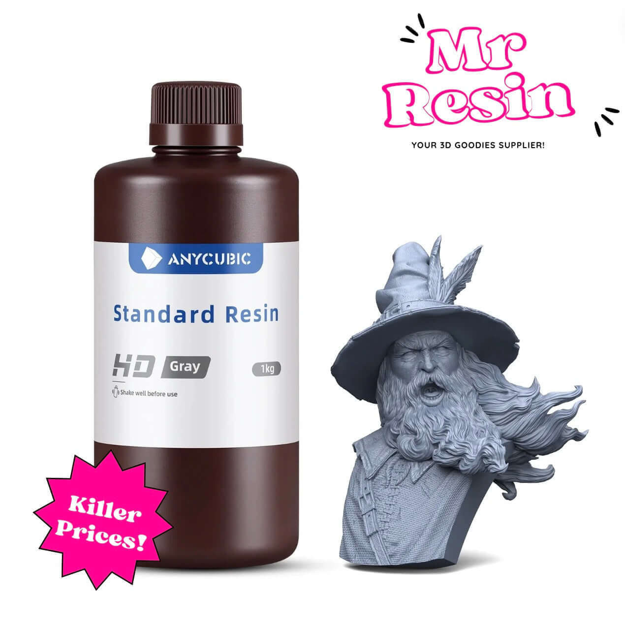 🔥1Kg Resina Estándar Anycubic HD V1, Standard Resin!🔥
