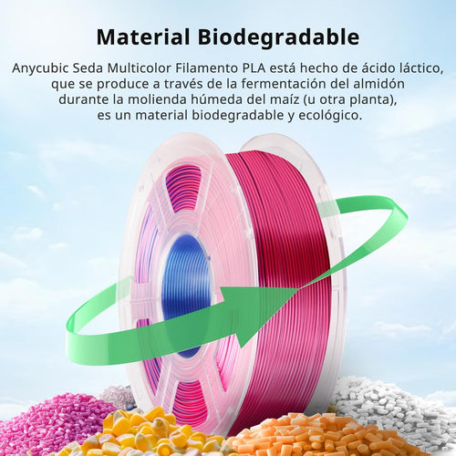 Filamento PLA+ Silk Anycubic 1.75mm biodegradável para impressora 3D FDM - Mr Resin