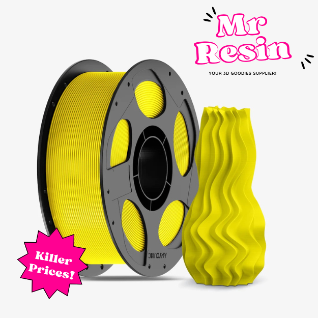Filamento PLA Basic Anycubic 1.75mm 1kg Amarillo para impresora 3D FDM - Mr Resin
