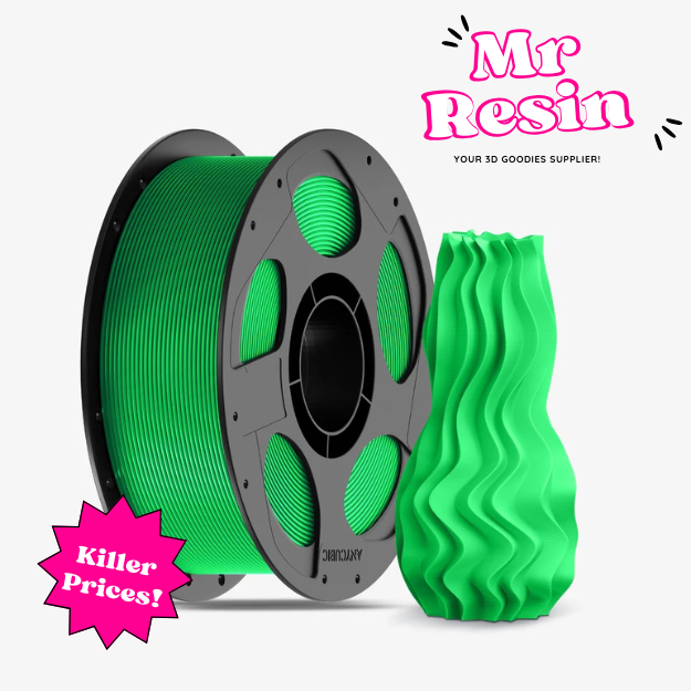 Filamento PLA Basic Anycubic 1.75mm 1kg Verde Clasico para impresora 3D FDM - Mr Resin
