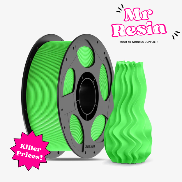 Filamento PLA Basic Anycubic 1.75mm 1kg Verde Flash para impresora 3D FDM - Mr Resin