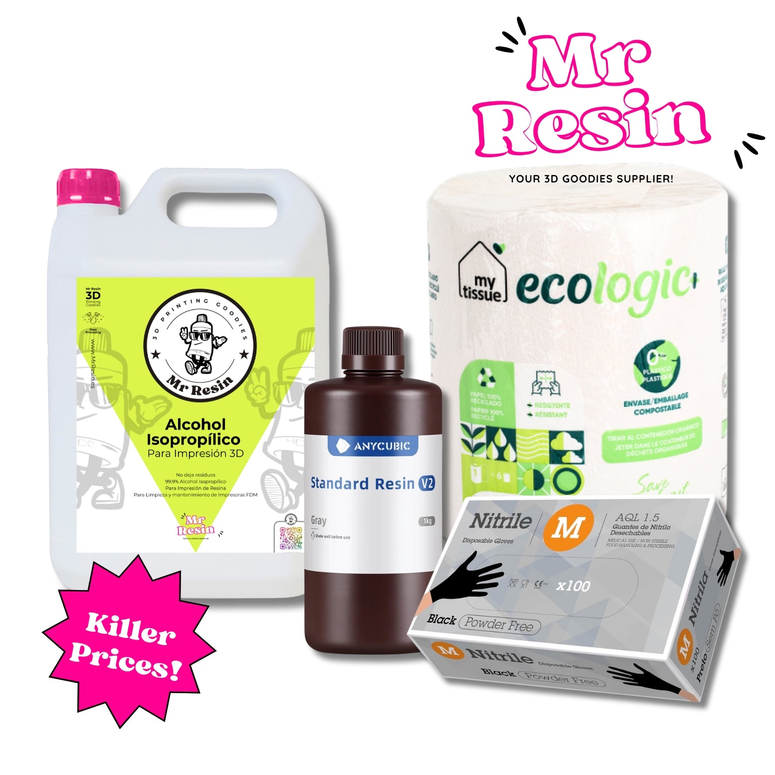 🏆 Pack Esencial de Impresión 3D en Resina – Todo lo que necesitas en un solo kit 🎨🖨️