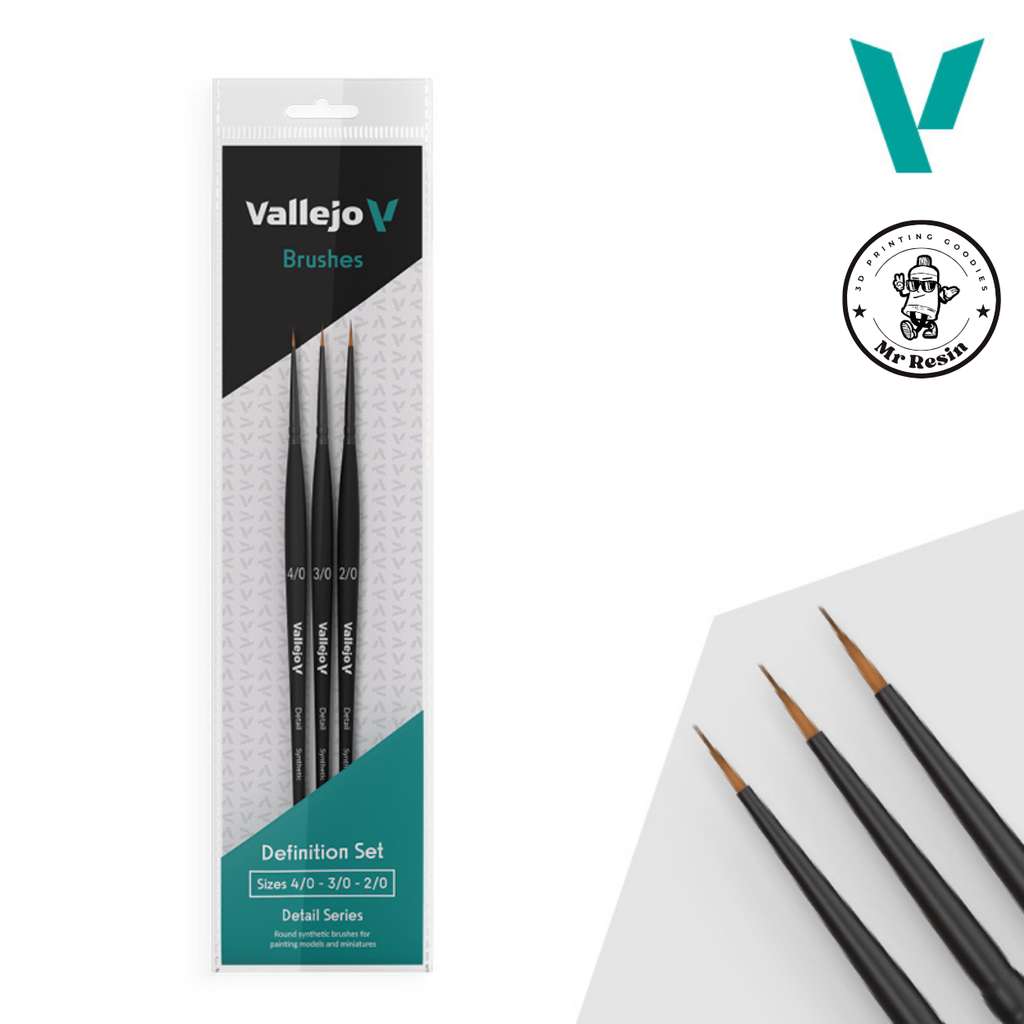 🖌️ Pinceaux de détail synthétiques Vallejo