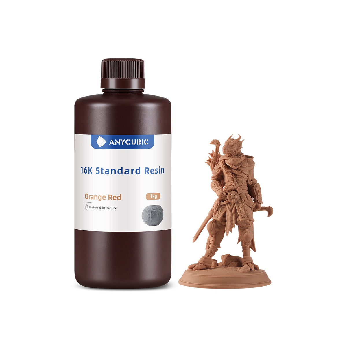 Anycubic 16K Standard Resin color Rojo anaranjado