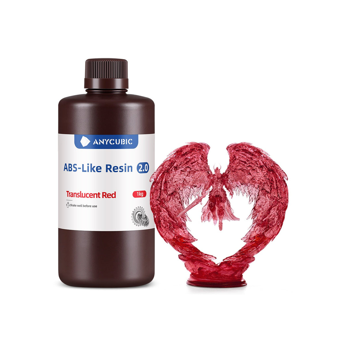 Anycubic ABS-Like Resin 2.0 color Rojo translúcido