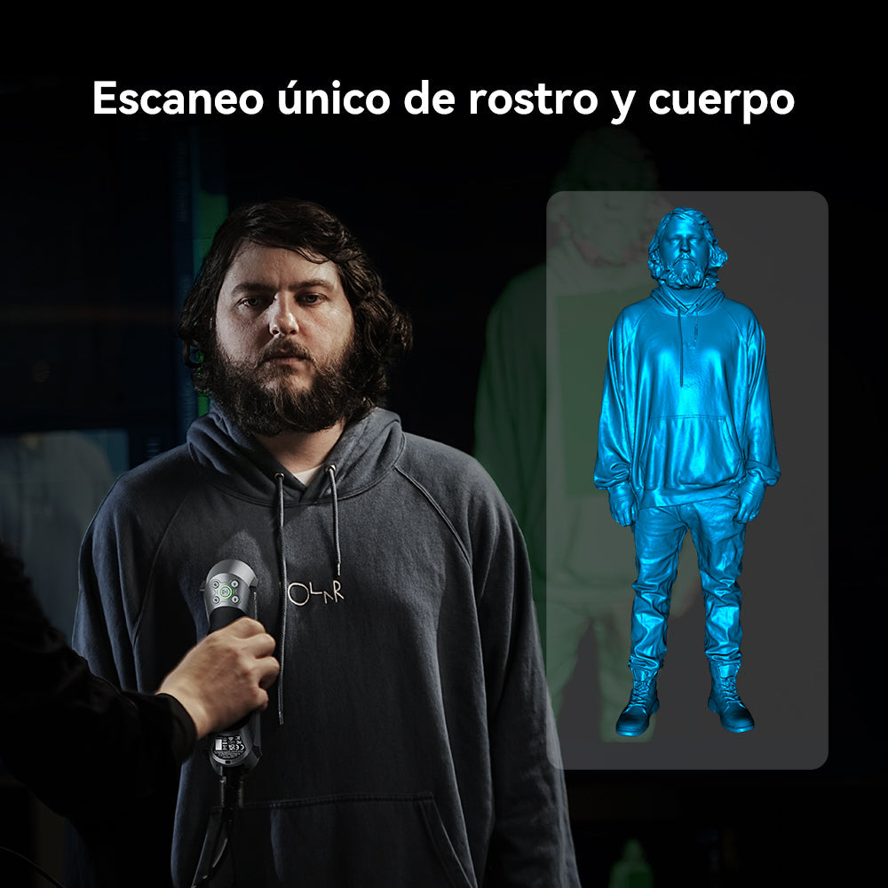 Escaneo de cuerpo y rostro con el escáner 3D Creality CR-Scan Raptor en modo infrarrojo