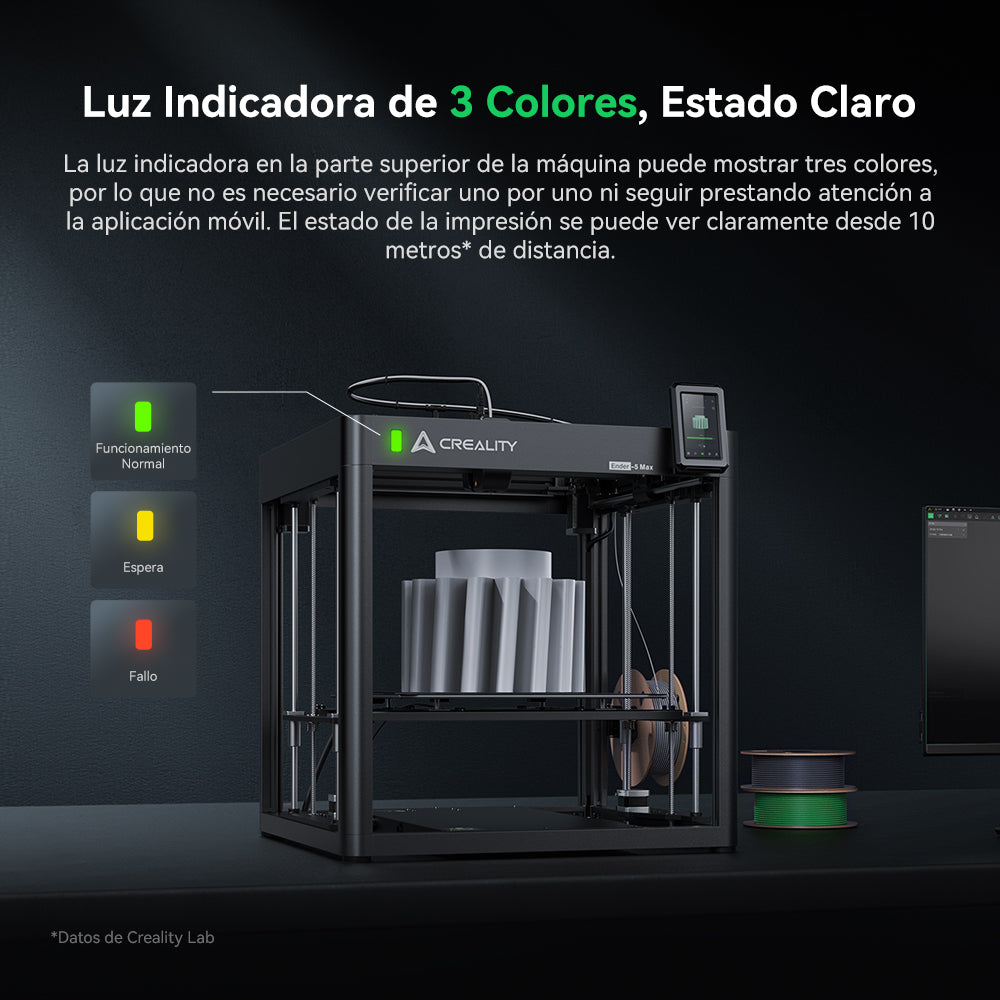 Luz indicadora de estado de 3 colores de la Ender-5 Max para granjas de impresión