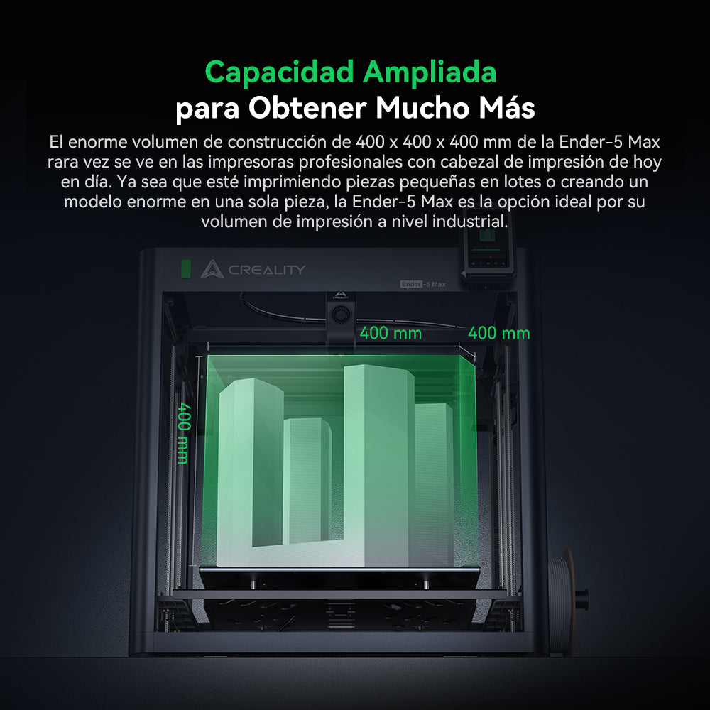 Volumen de impresión de 400 x 400 x 400 mm de la Creality Ender-5 Max