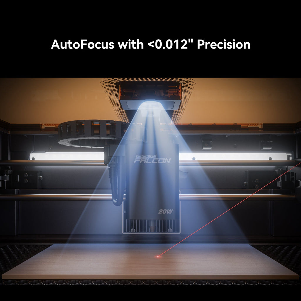 Autoenfoque por cámara IA y medidor láser de la grabadora láser Creality Falcon A1 Pro