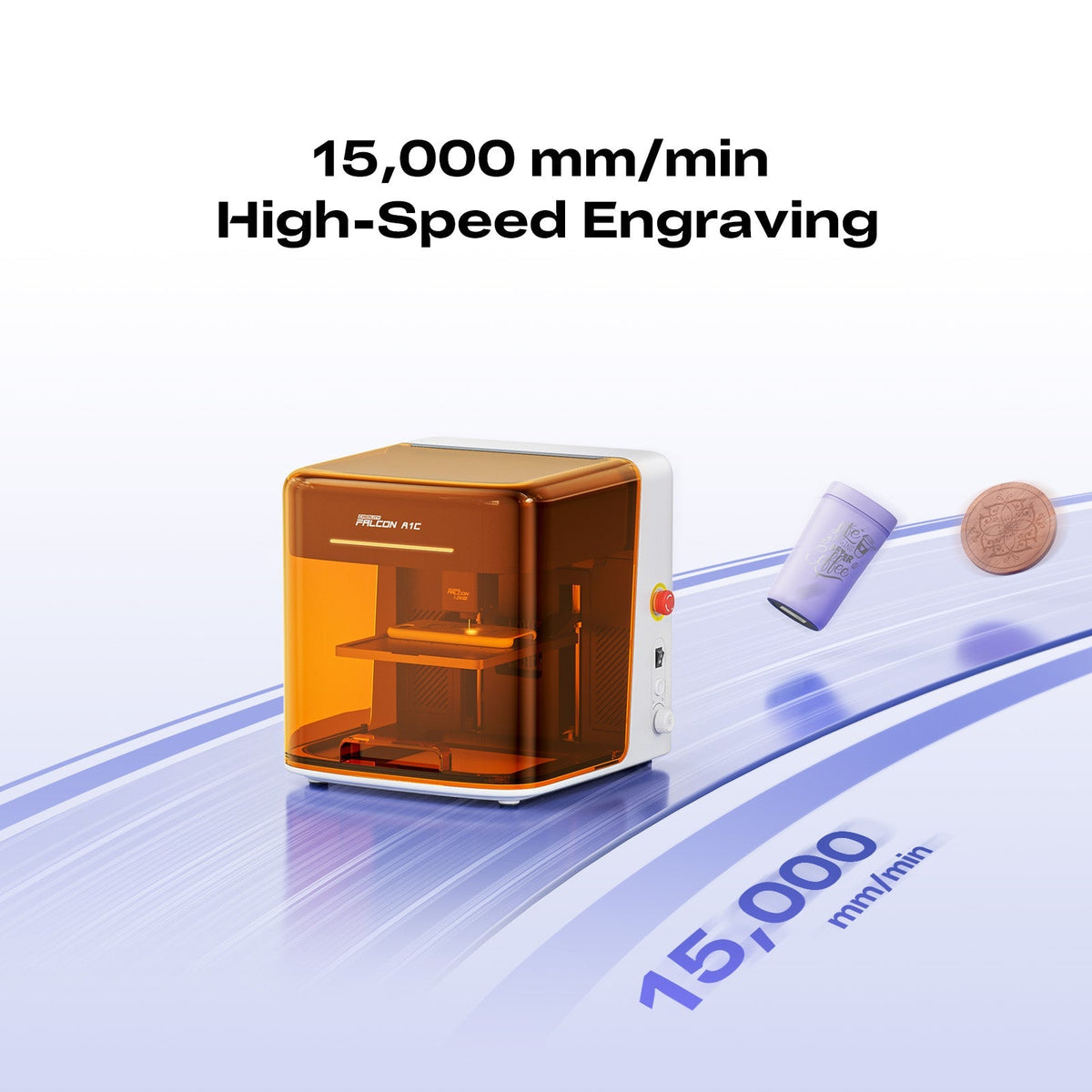 Velocidad de grabado de 15.000 mm/min de la grabadora láser Creality Falcon A1C