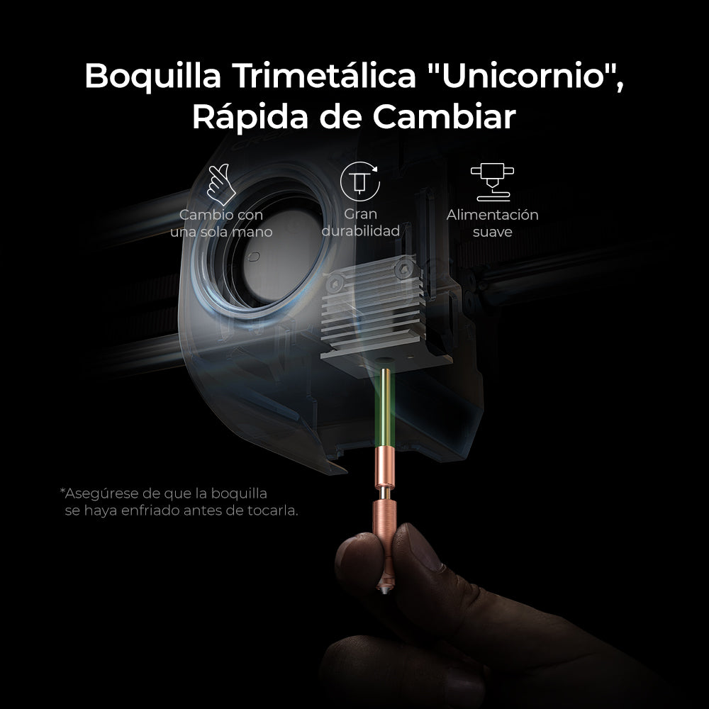Boquilla trimetálica Unicorn de cambio rápido de la Creality K1C